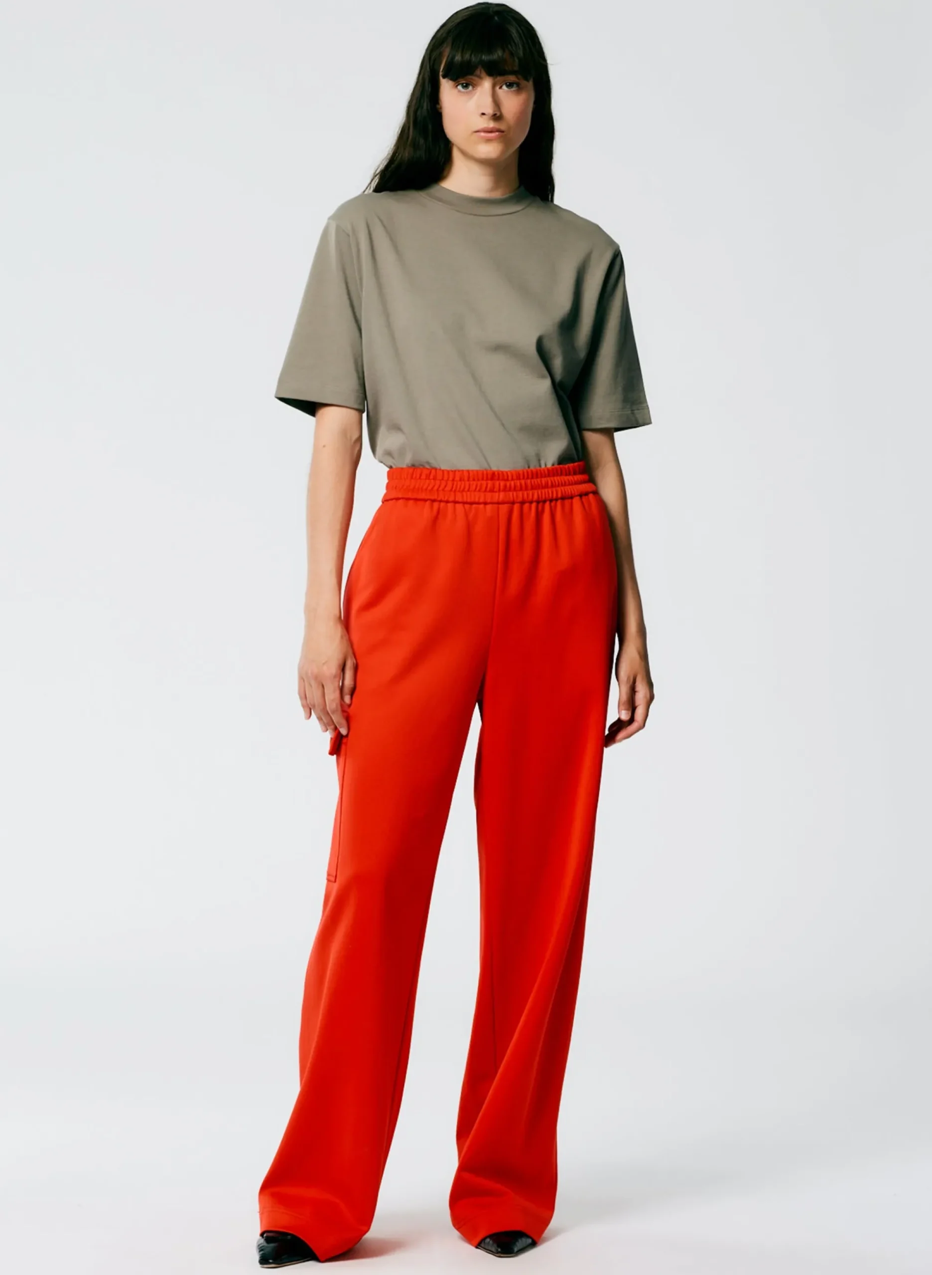 Active Knit Wide Leg Pull On Pant