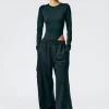 Active Knit Wide Leg Pull On Pant