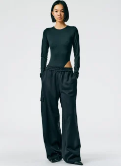 Active Knit Wide Leg Pull On Pant