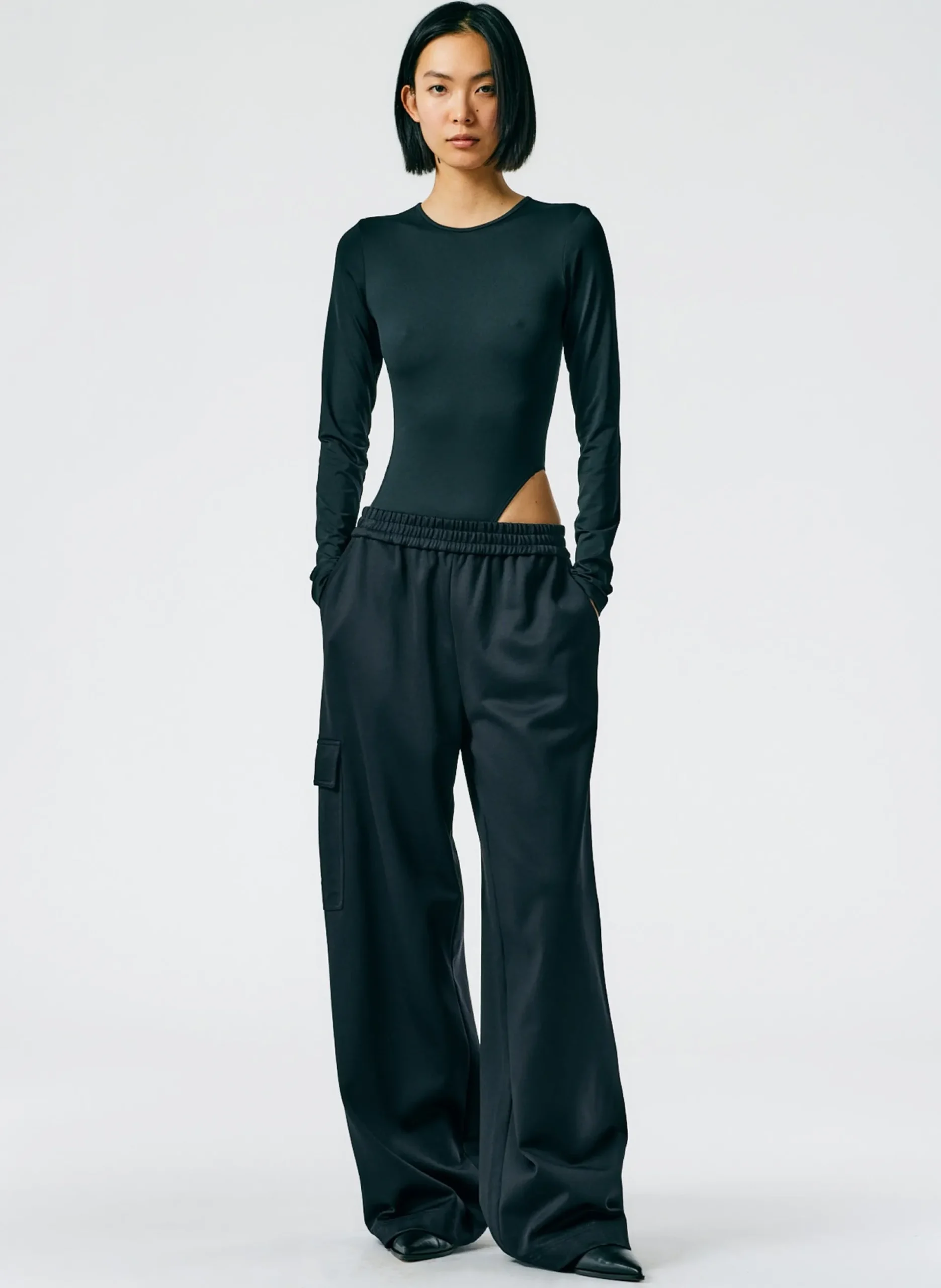 Active Knit Wide Leg Pull On Pant