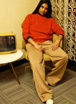 Active Knit Wide Leg Pull On Pant