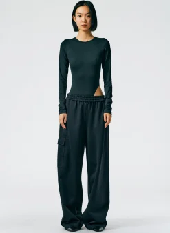 Active Knit Wide Leg Pull On Pant