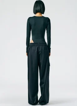 Active Knit Wide Leg Pull On Pant