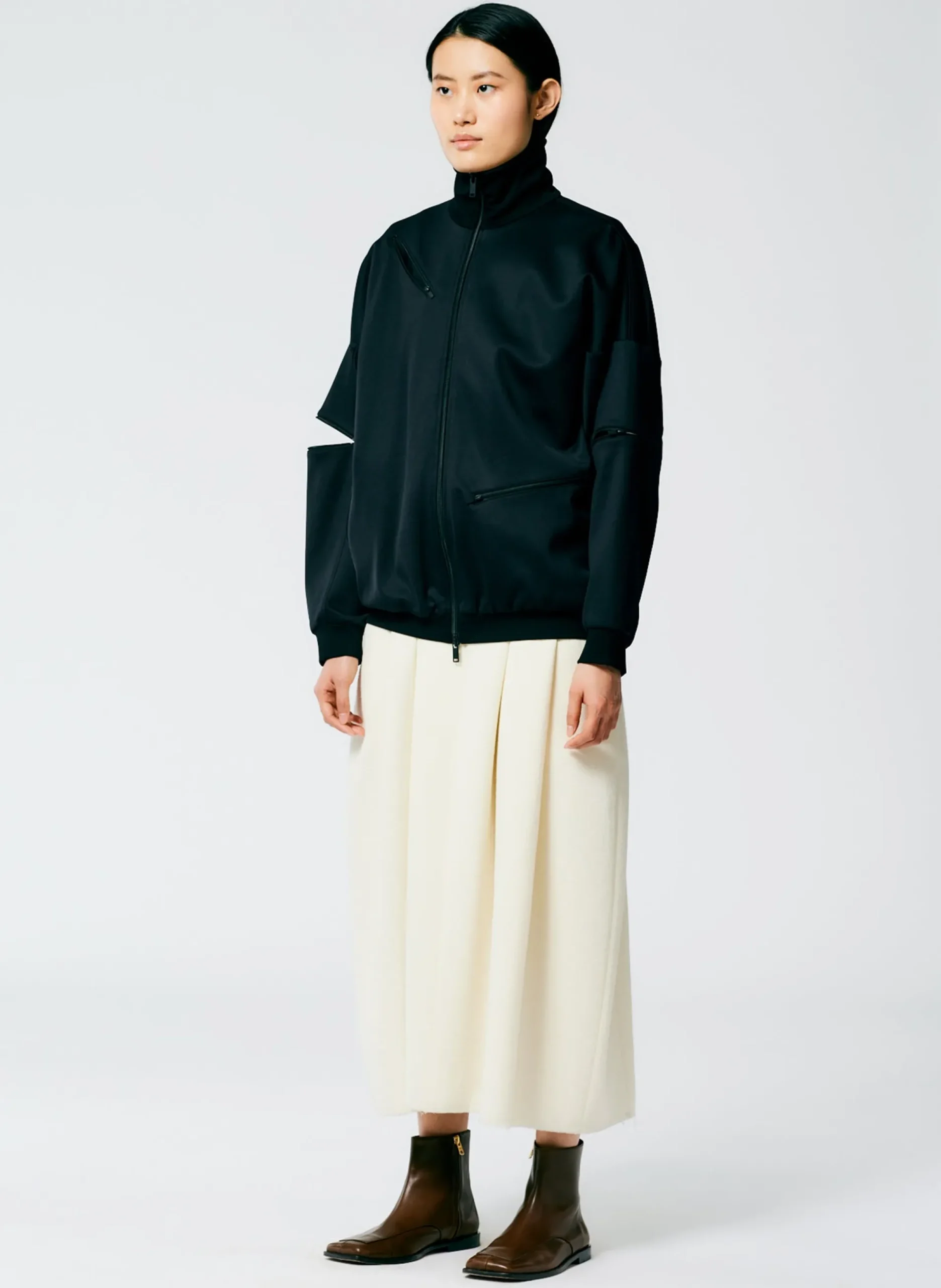 Active Knit Zipper Detailed Track Jacket