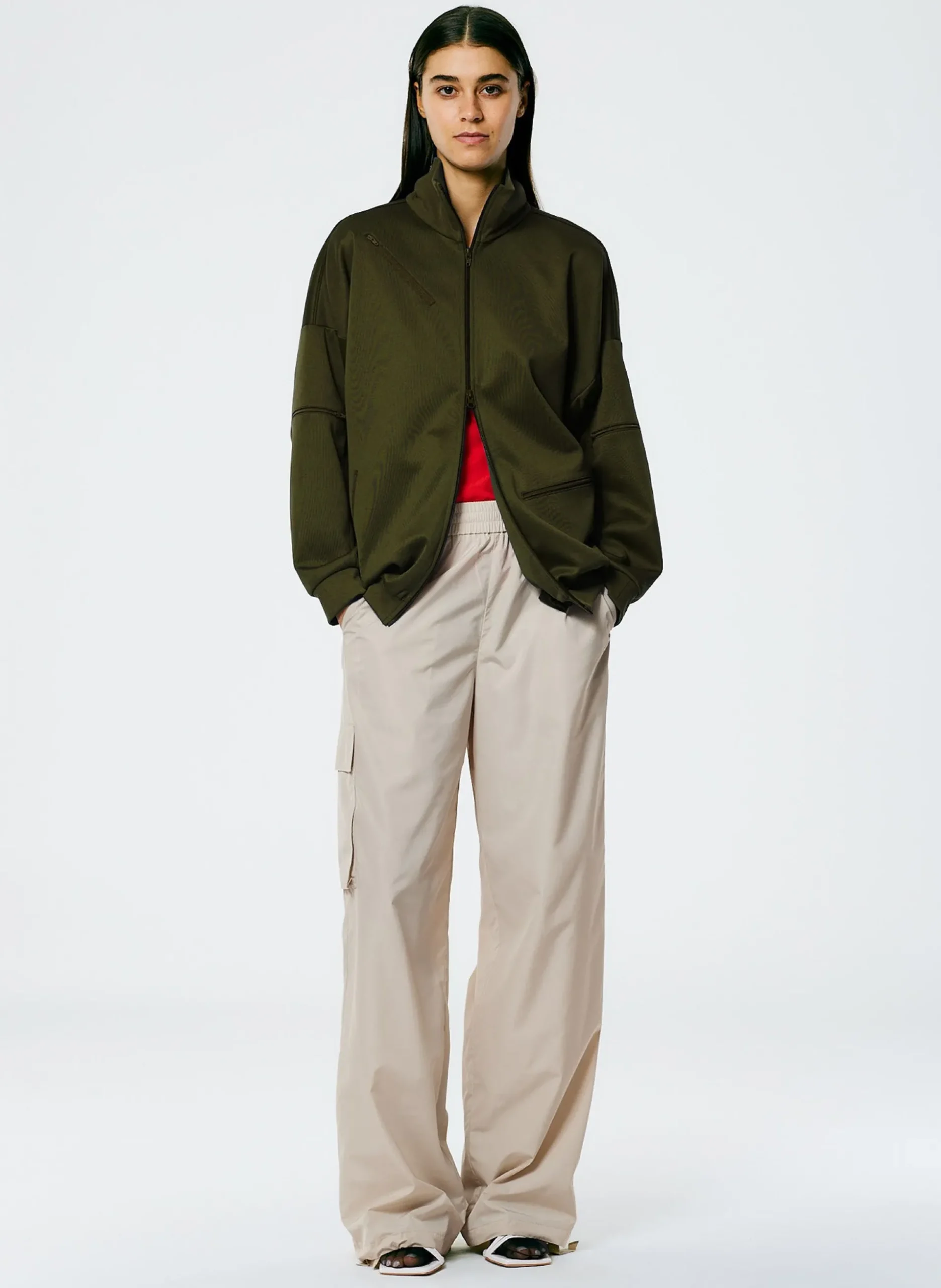 Active Knit Zipper Detailed Track Jacket