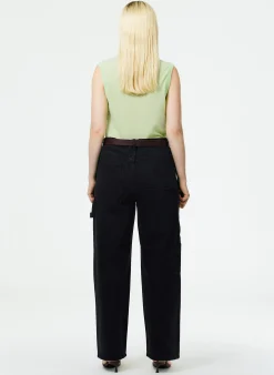 Black Denim Slouchy Carpenter Jean