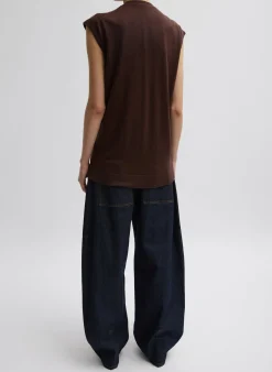 Cashmere Silk Blend Sleeveless Button Down Sweater