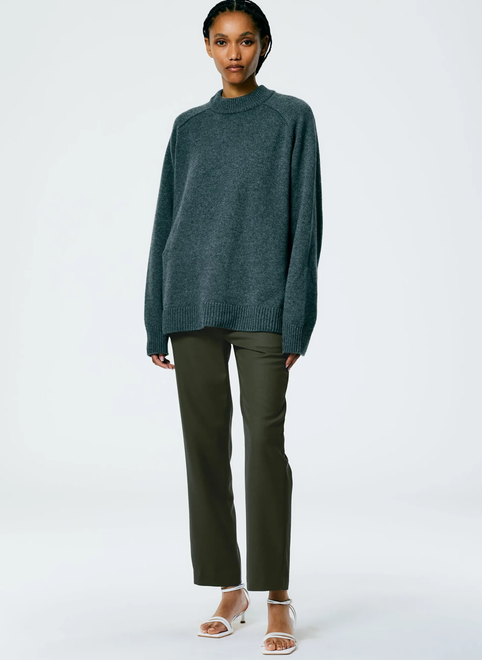 Cashmere Sweater Crewneck Oversized Pullover