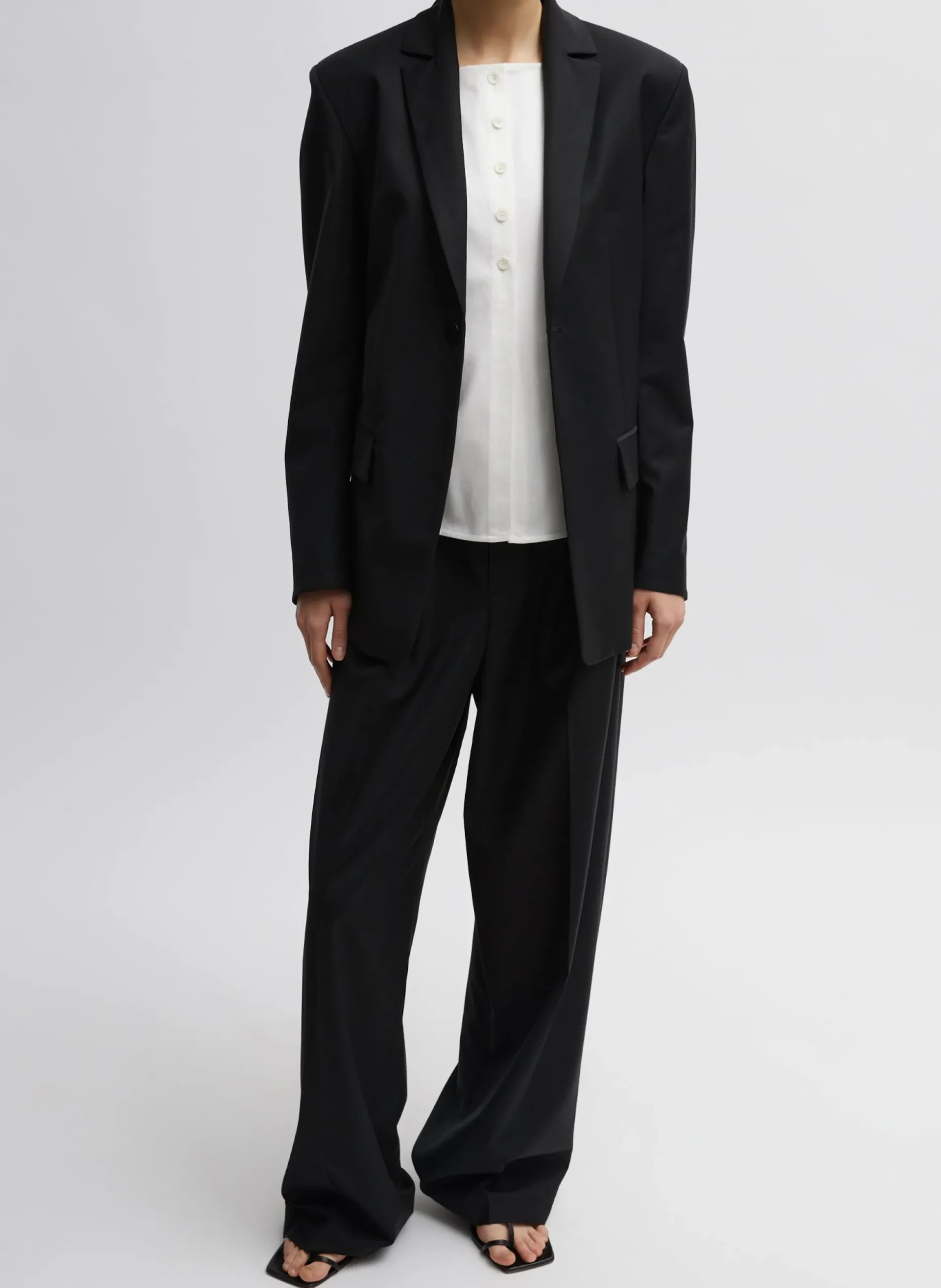 Chino Slit Front Sleeveless Top