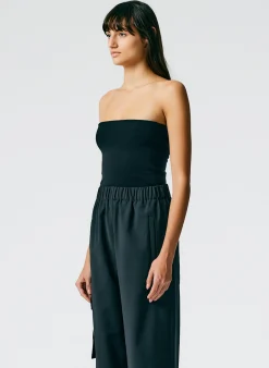 Compact Stretch Cashmere Tube Top