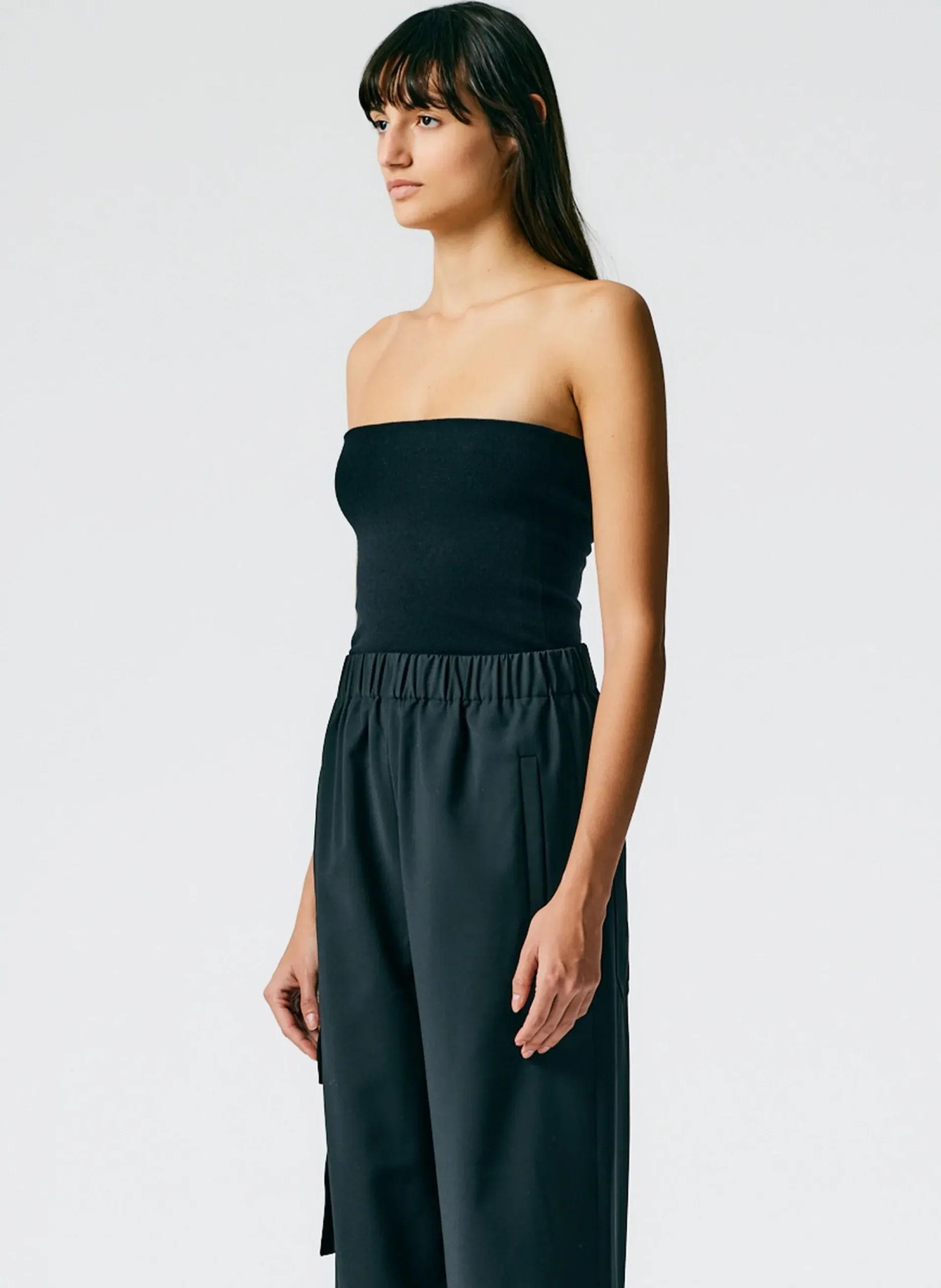 Compact Stretch Cashmere Tube Top