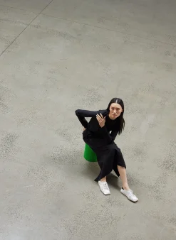 Compact Ultra Stretch Knit Long Sleeve Slim Top