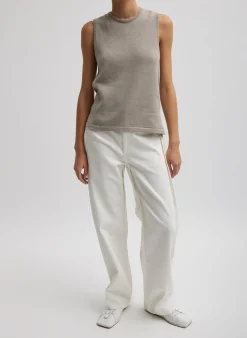 Cotton Criss Cross Sleeveless Sweater