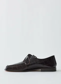 Croc Print Brody Square Toe Loafer
