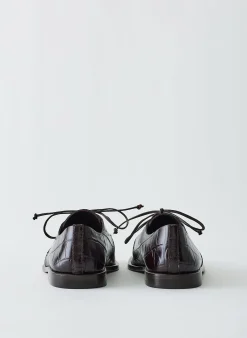 Croc Print Brody Square Toe Loafer