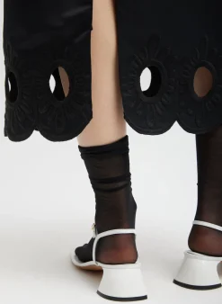 Daisy Embroidery Long Dress