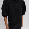 Deluxe Tube Yarn Sweater Mini Puff Pullover