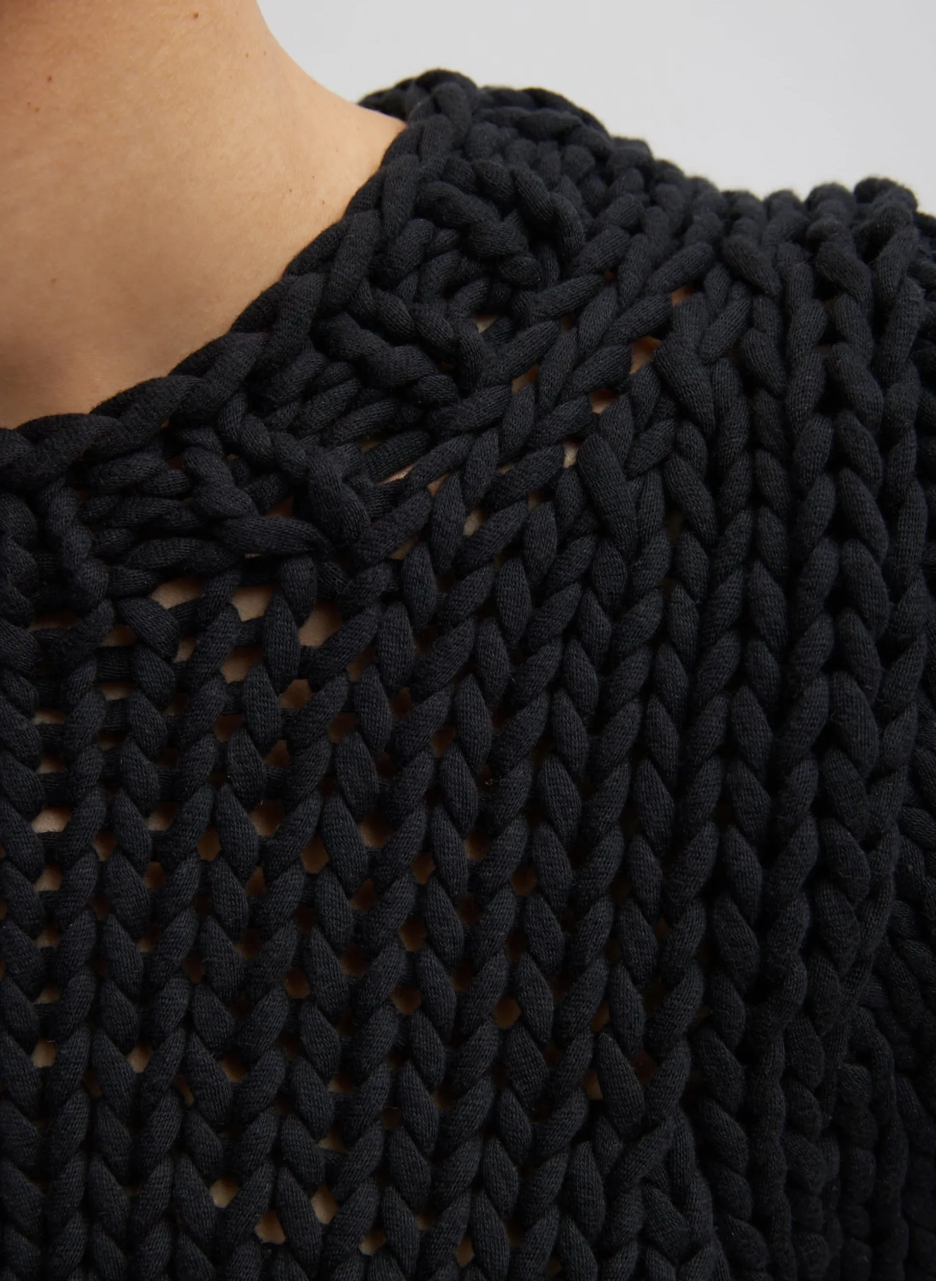 Deluxe Tube Yarn Sweater Mini Puff Pullover