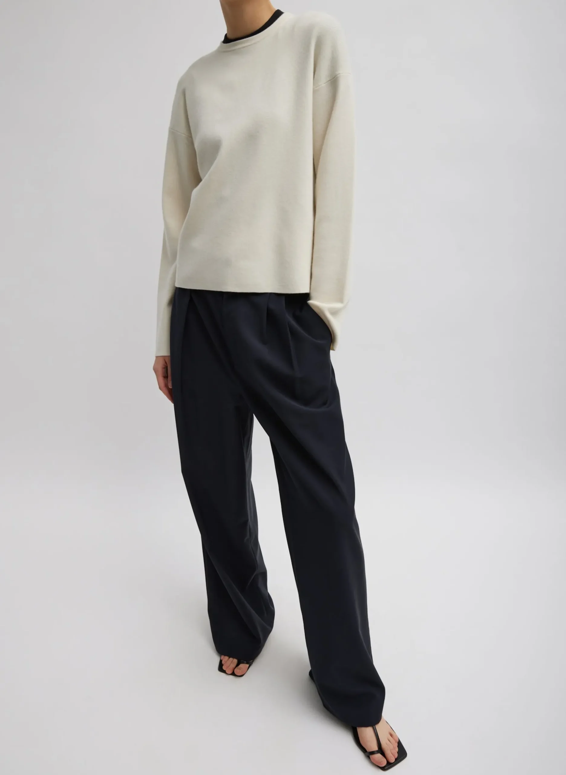 Double Faced Cashmere Oversized Easy Sweater