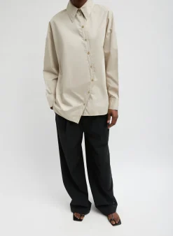Eco Poplin Asymmetrical Shirt