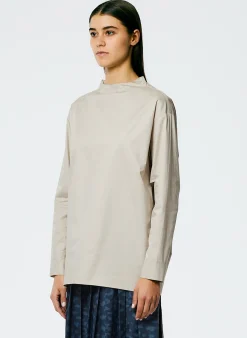 Eco Poplin Funnelneck Top