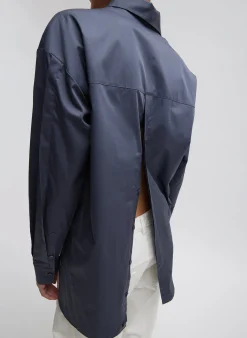 Eco Poplin Shirt With Tucked Sleeve