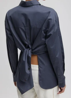 Eco Poplin Shirt With Tucked Sleeve