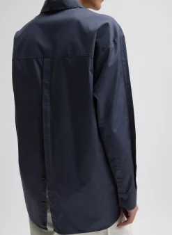 Eco Poplin Shirt With Tucked Sleeve