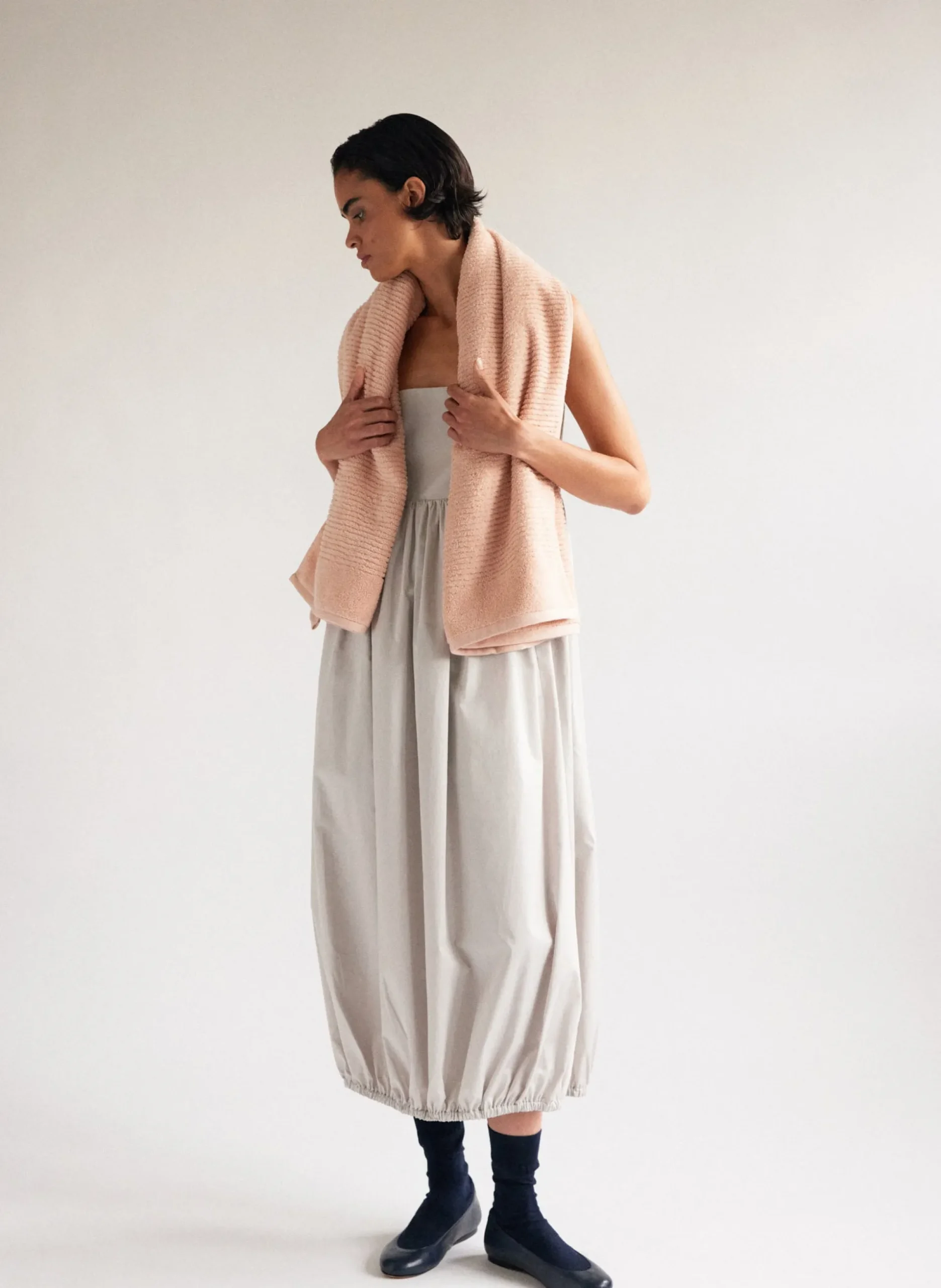 Eco Poplin Square Neck Sculpted Dress