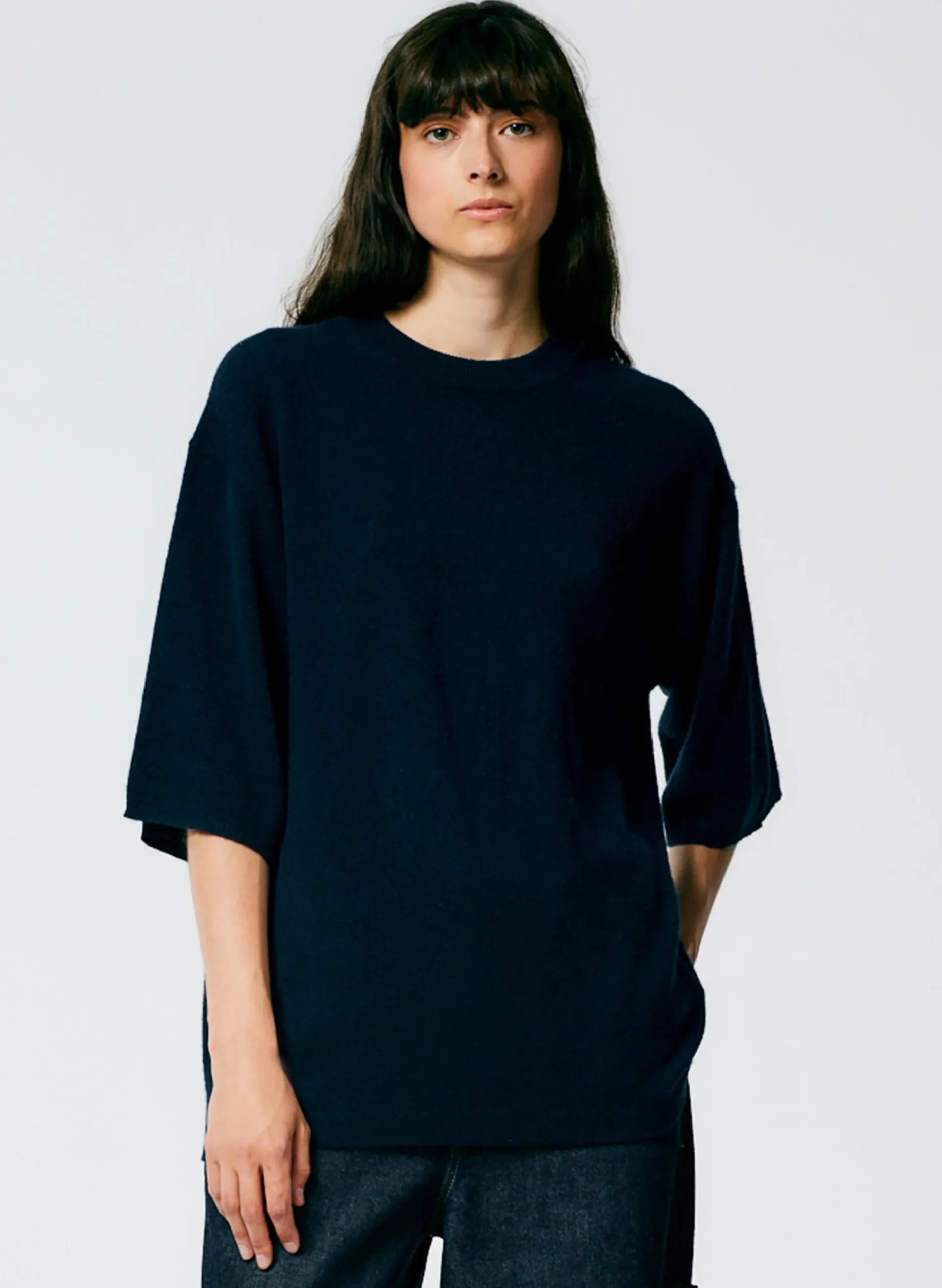 Feather Weight Cashmere Oversized Easy T-Shirt