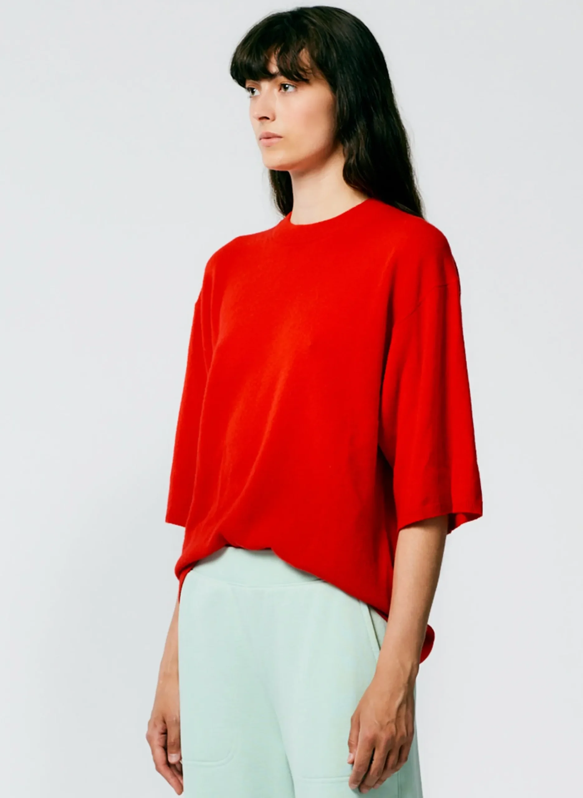 Feather Weight Cashmere Oversized Easy T-Shirt