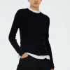 Feather Weight Ribbed Crewneck Pullover Sweater