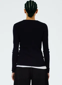 Feather Weight Ribbed Crewneck Pullover Sweater