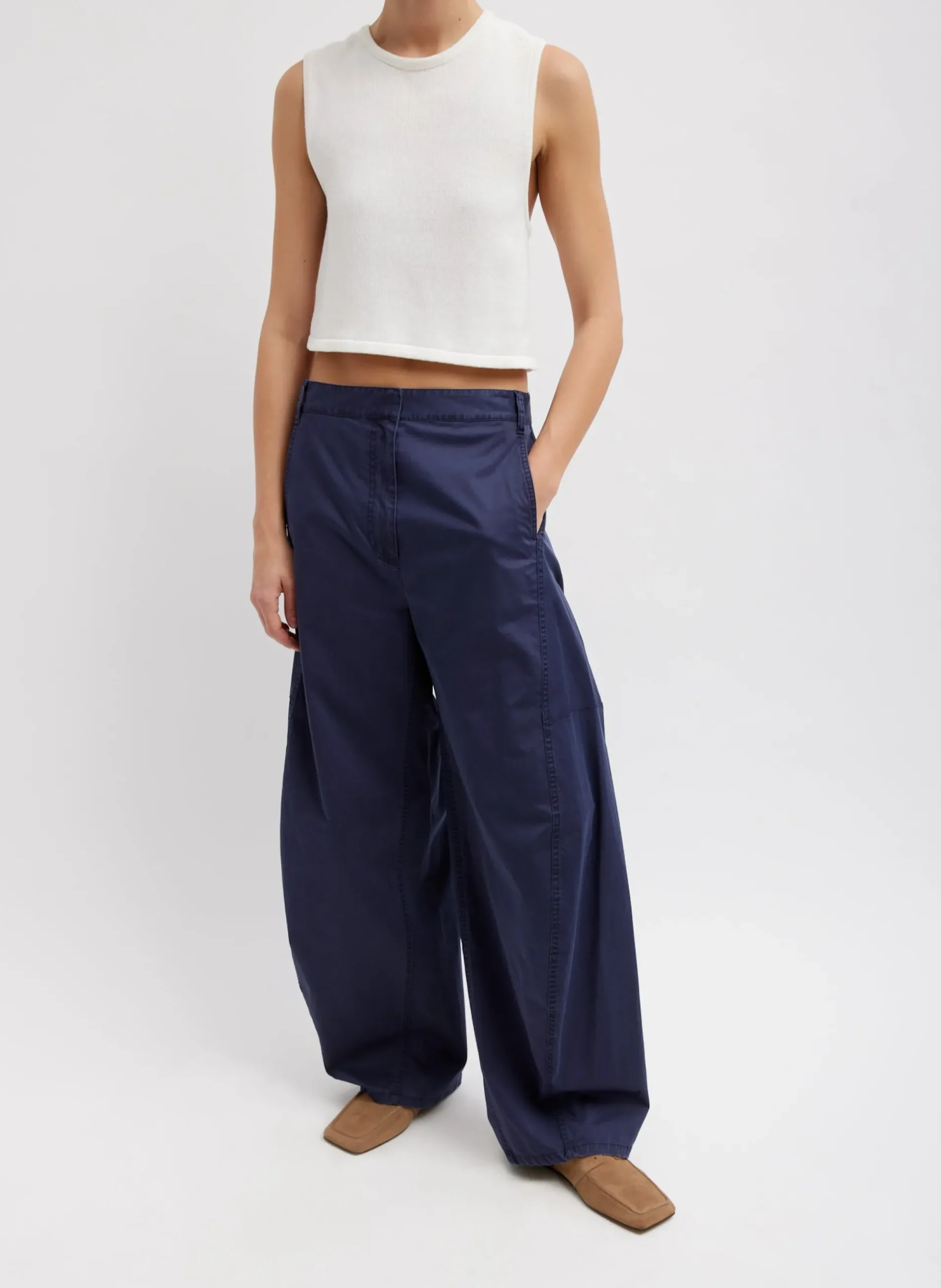 Garment Dyed Silky Cotton Sid Pant