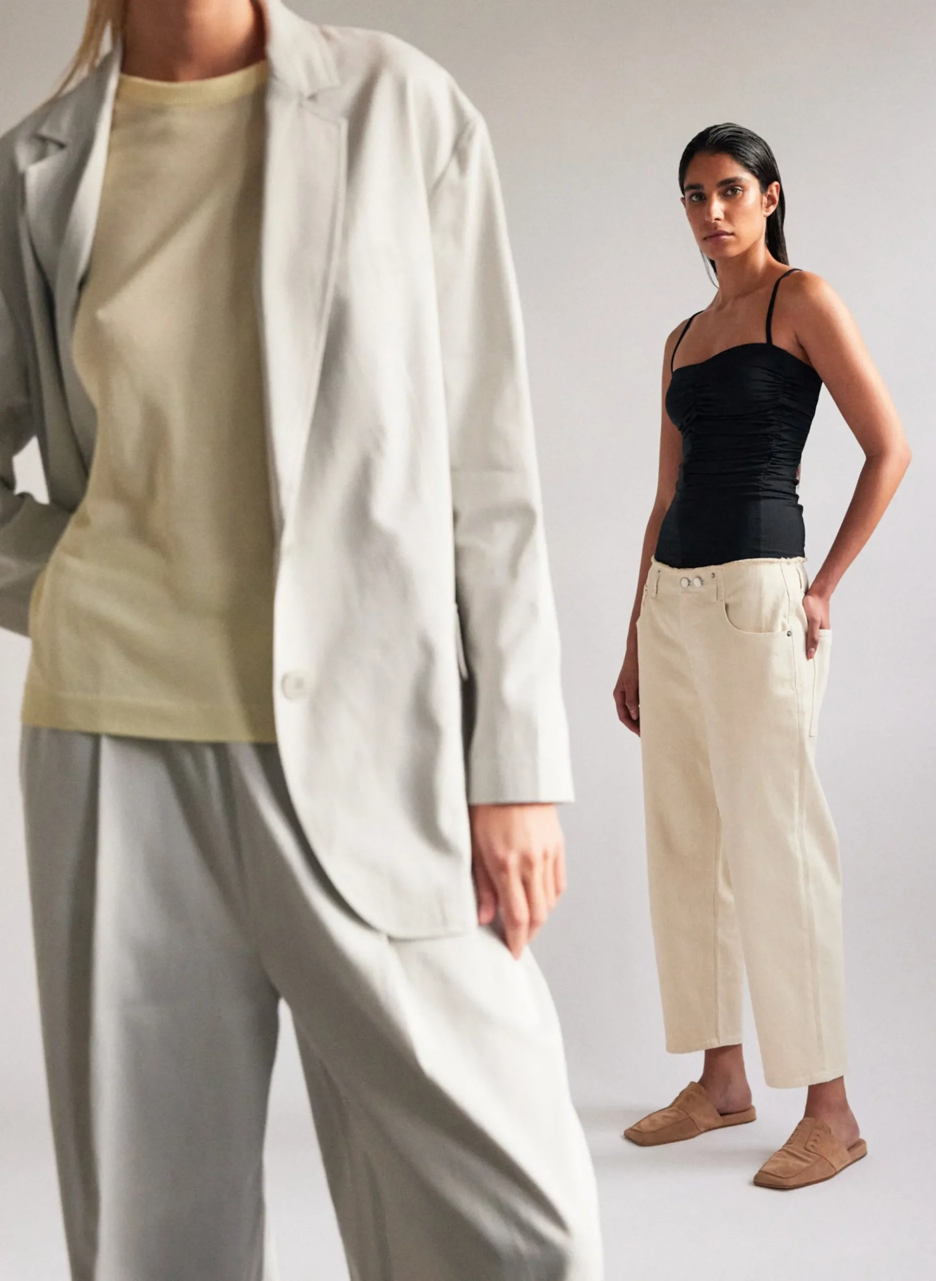 Garment Dyed Stretch Twill Cropped Newman Jean