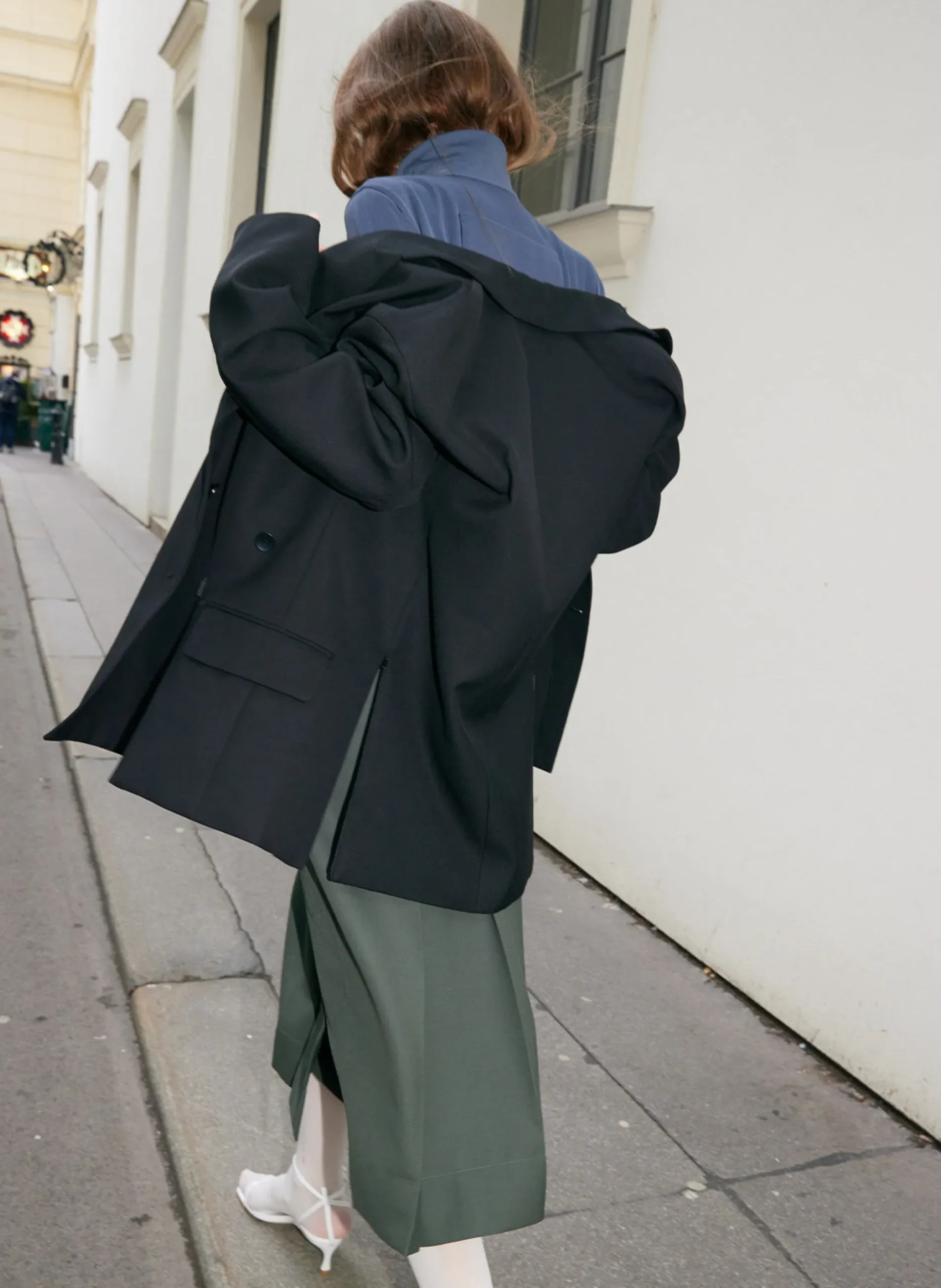 Grain De Poudre Liam Blazer With Slit Zipper Detail