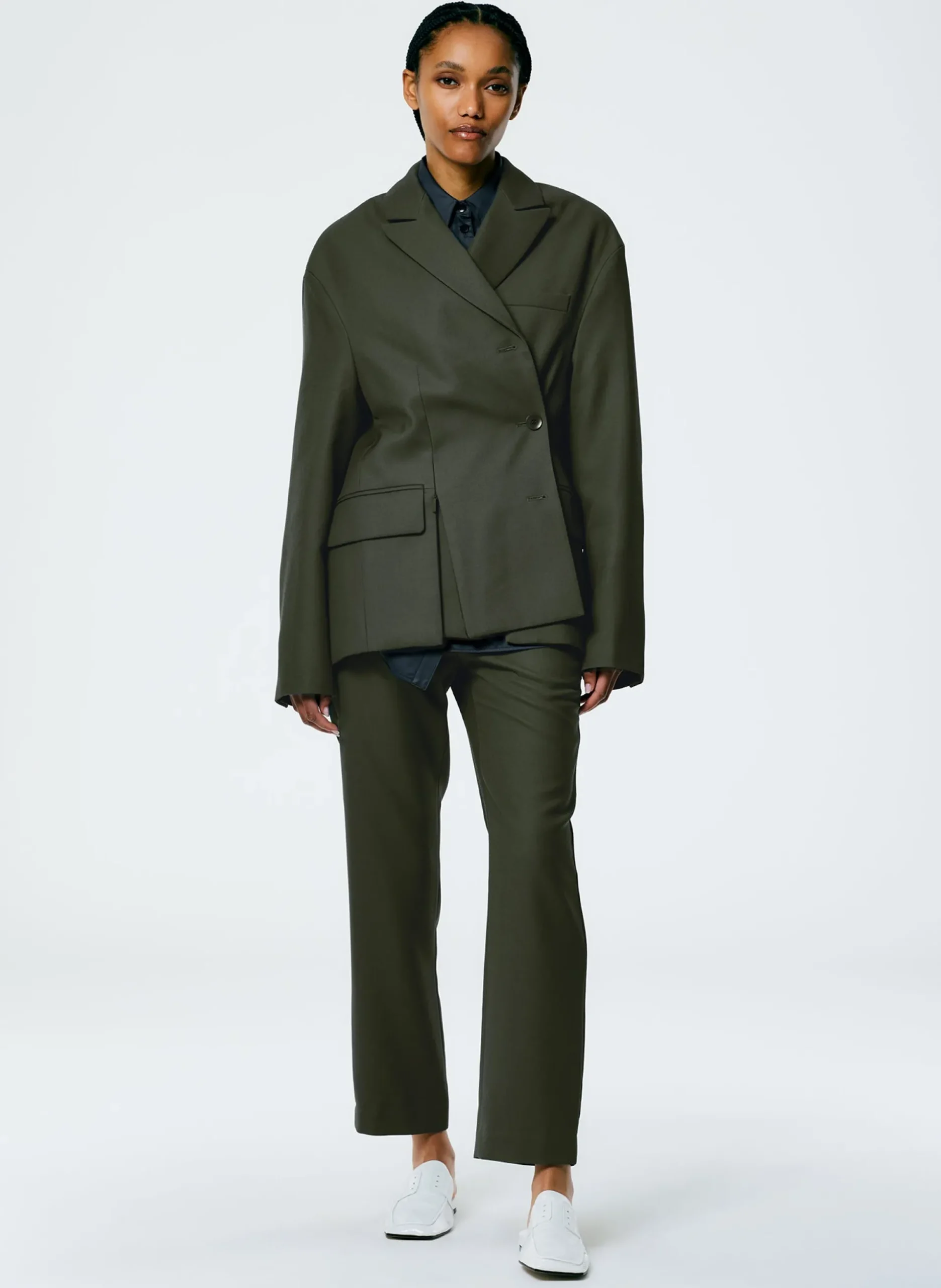 Grain De Poudre Liam Blazer With Slit Zipper Detail