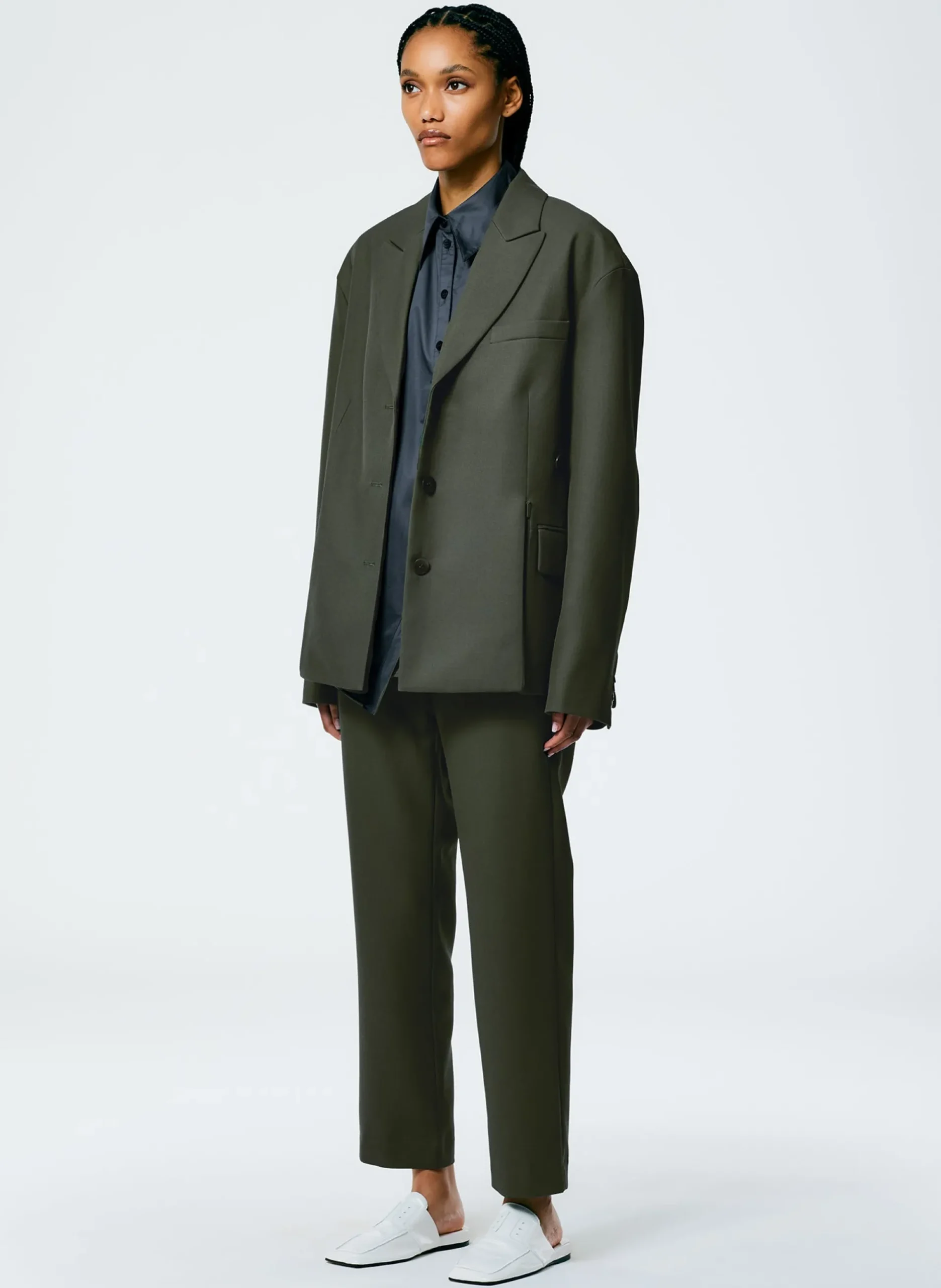 Grain De Poudre Liam Blazer With Slit Zipper Detail