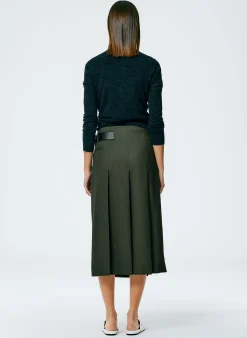 Grain De Poudre Wide Pleat Wrap Skirt