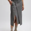 Grant Crossdye Suiting Wrap Trouser Skirt