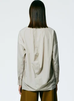 Italian Sporty Nylon Cowl Neck Top