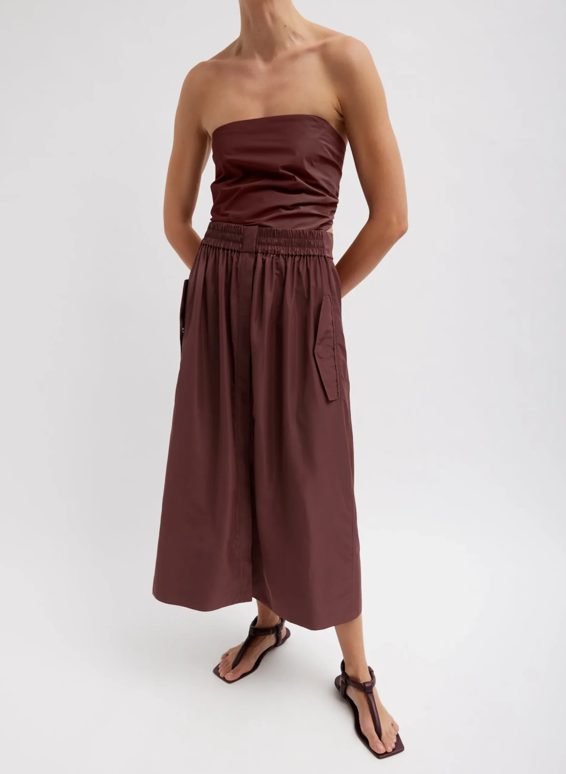 Italian Sporty Nylon Full Skirt