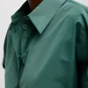 Italian Sporty Nylon Shirt With Cocoon Back