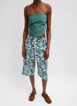 Italian Sporty Nylon Strapless Bandeau