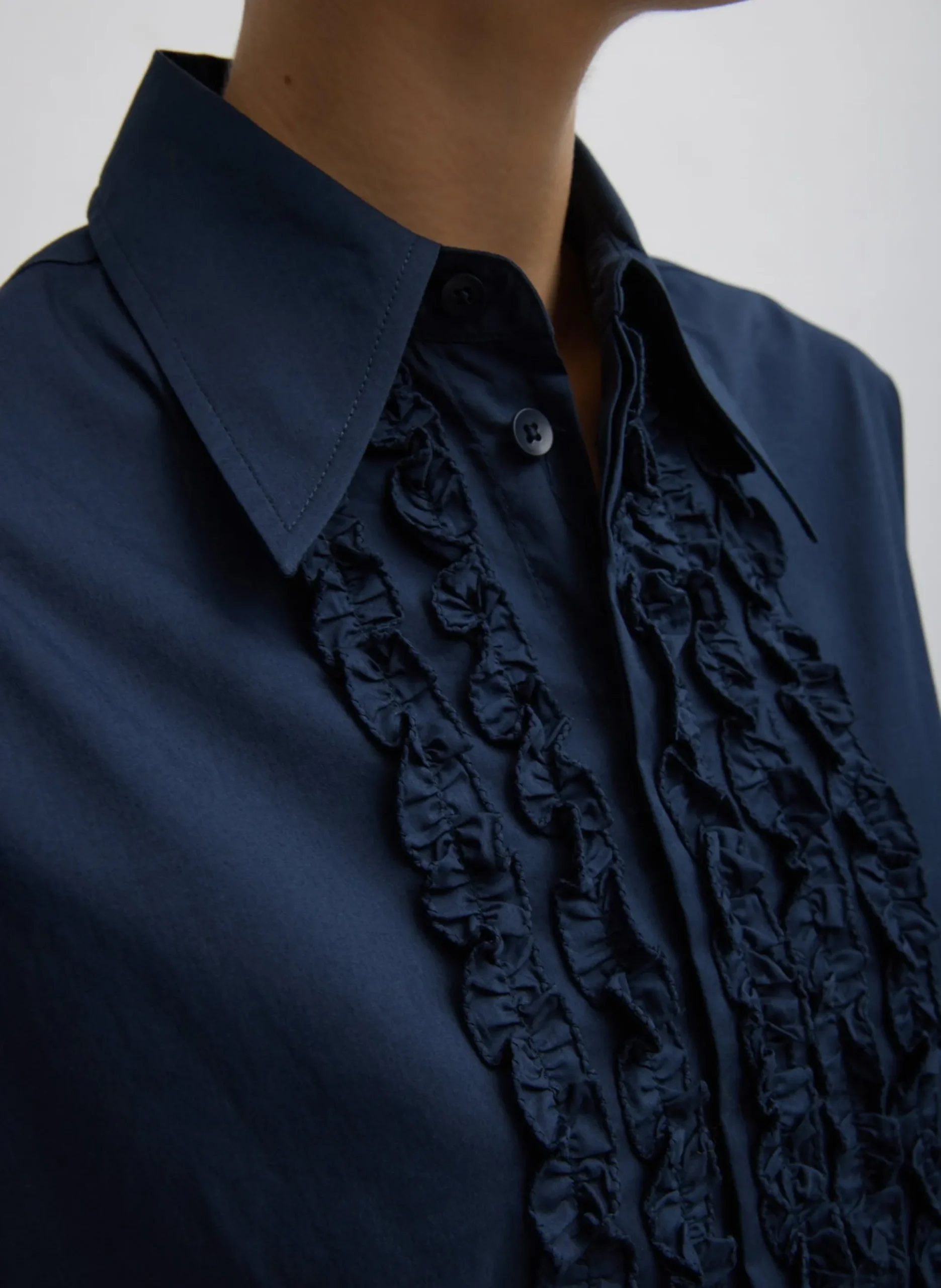 Light Weight Cotton Nylon Easy Tuxedo Shirt