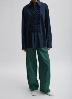 Light Weight Cotton Nylon Easy Tuxedo Shirt