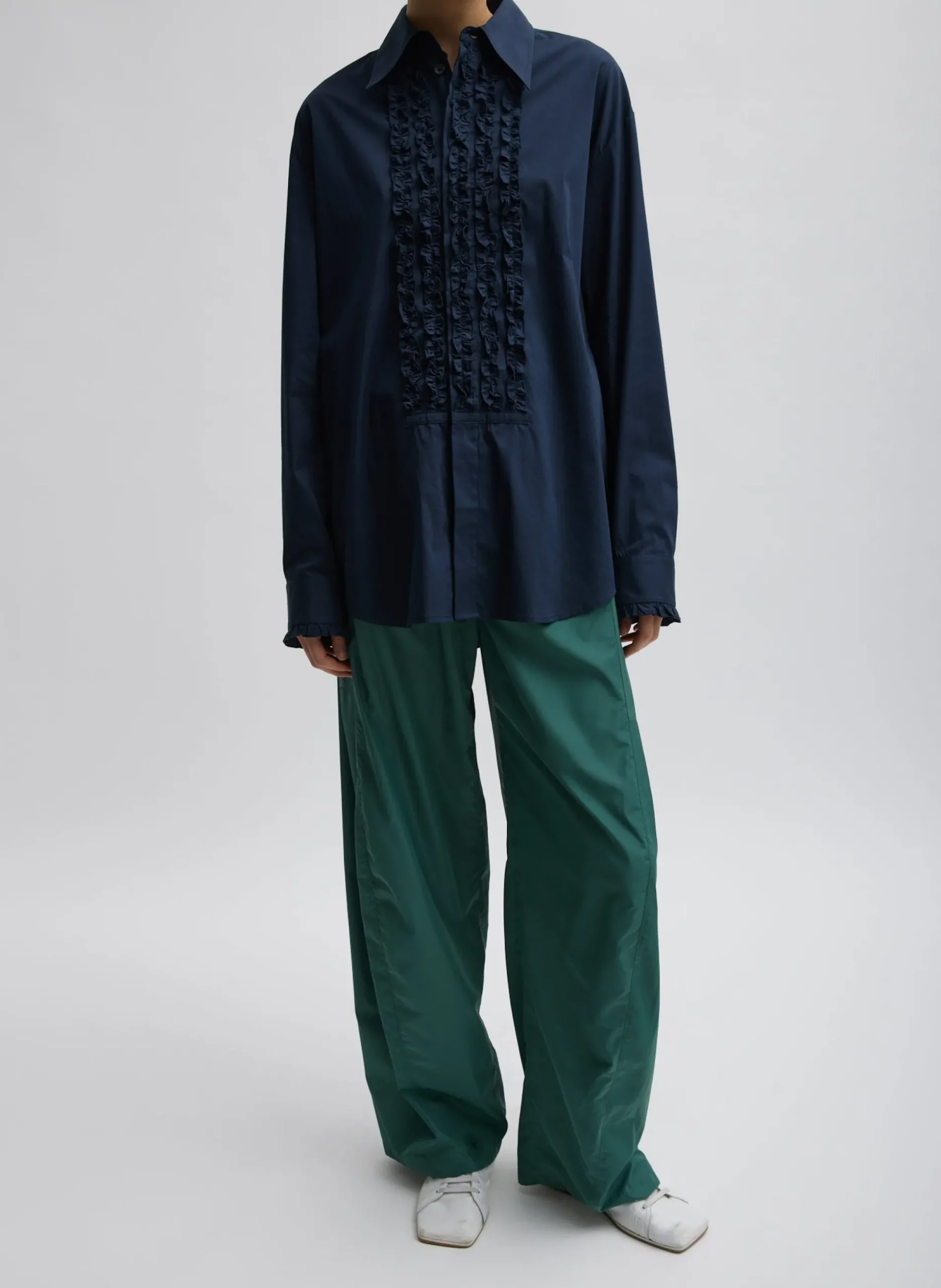 Light Weight Cotton Nylon Easy Tuxedo Shirt