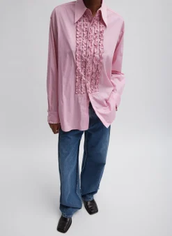 Light Weight Cotton Nylon Easy Tuxedo Shirt