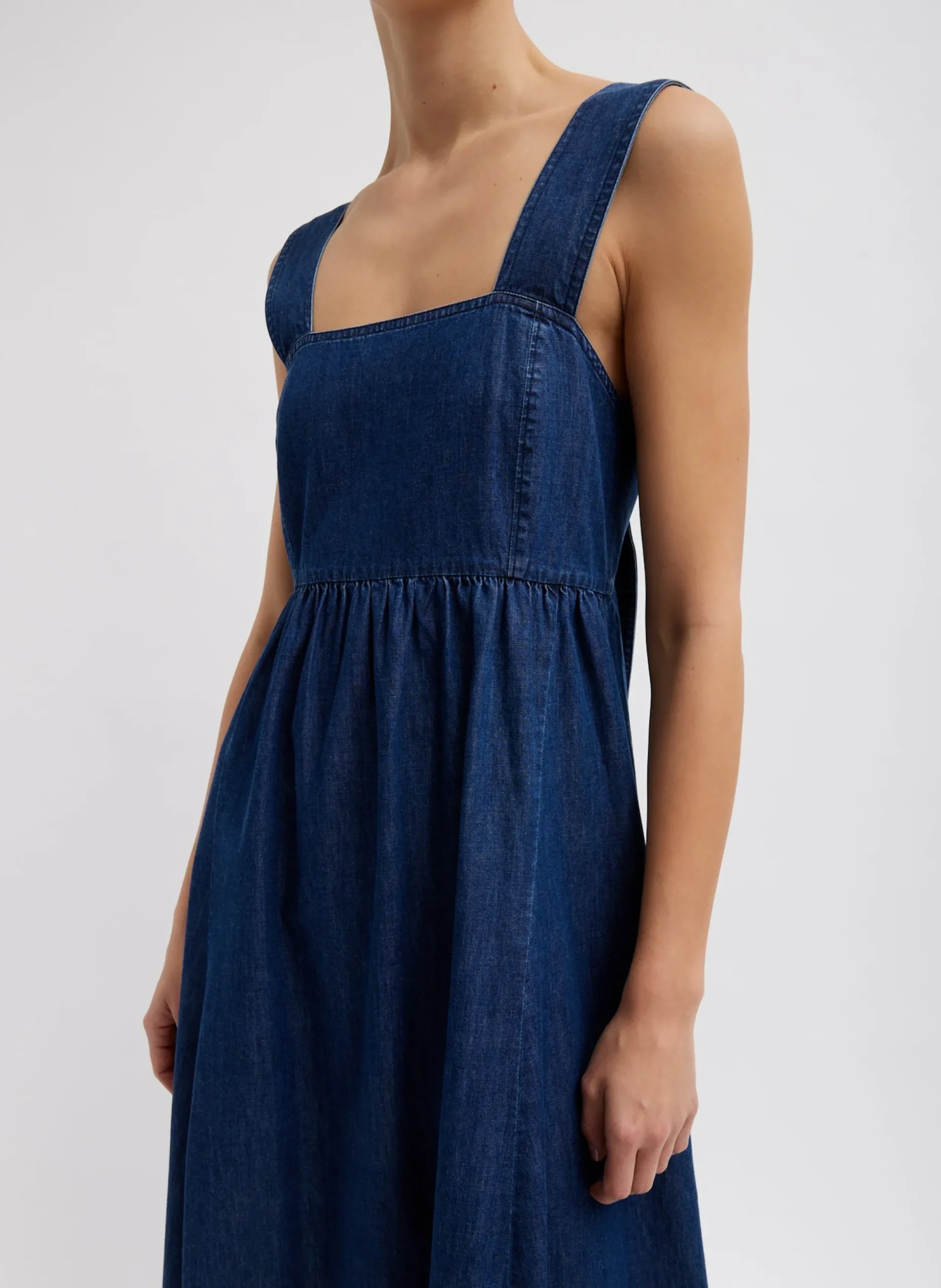 Light Weight Stone Wash Sculpted Dress