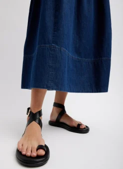 Light Weight Stone Wash Sculpted Dress